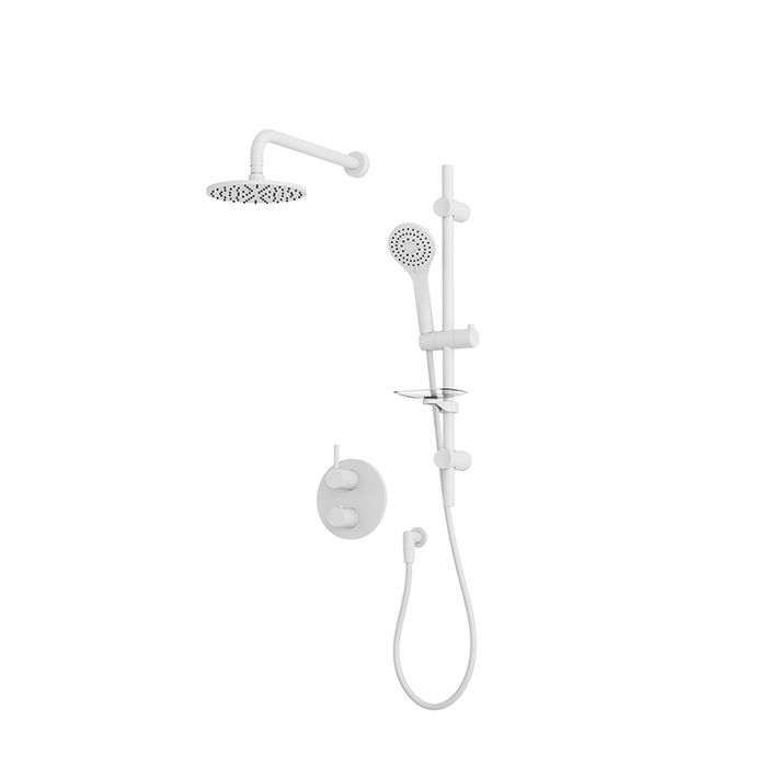 Rubi - Vertigo  Thermostatic Shower Set, 8" Round Shower head ( 5 finish available)