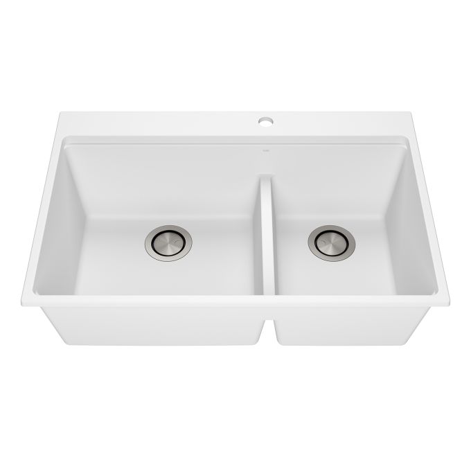 KALIA - Bacia- Kitchen sink 33" drop-in 70/30 Double bowl ( 3 COLORS AVAILABLE )