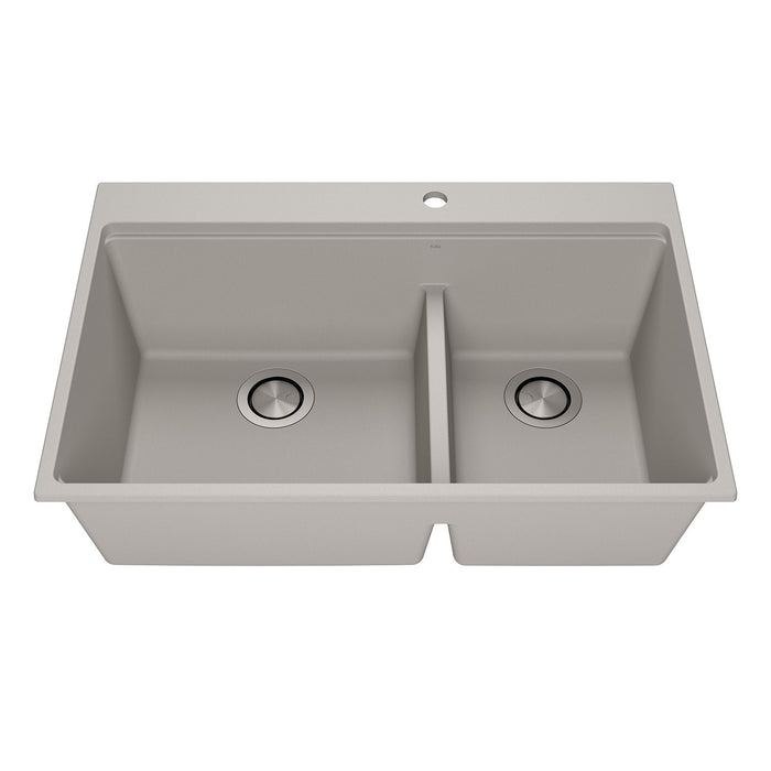 KALIA - Bacia- Kitchen sink 33" drop-in 70/30 Double bowl ( 3 COLORS AVAILABLE )