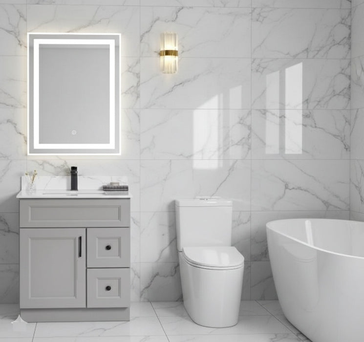 Nova- 30" Bathroom Vanity (7 colors) With Quartz Countertop / Right Side Drawers