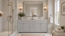 CLASSIC- 60",Double Sink Solid wood Bathroom Vanity (6 COLORS AVAILABLE ) With Quartz Countertop - Construction Commodities Supply Inc.