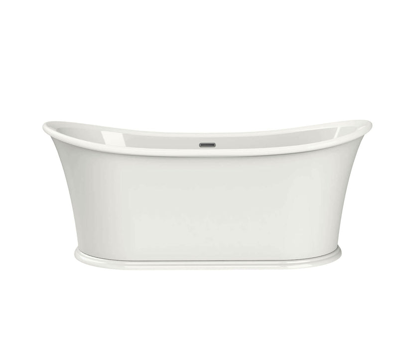 MAAX - Elina 66 x 34 Acrylic Freestanding Center Drain Bathtub in White with White Skirt