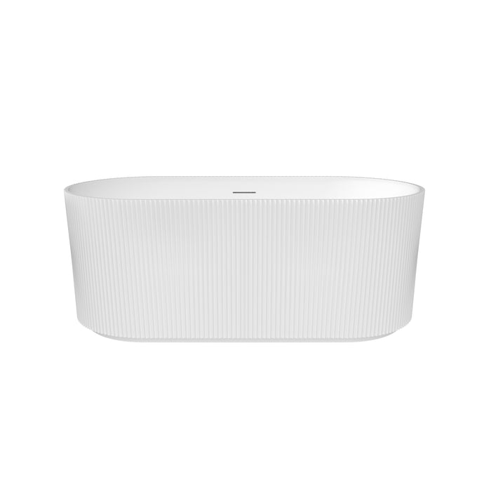 MAAX - Tori Matte 59" x 32" x 23 Acrylic Freestanding Center Drain Bathtub in Matte White