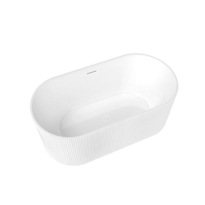 MAAX - Tori 59" x 32" x 23 Acrylic Freestanding Center Drain Bathtub in Gloss White