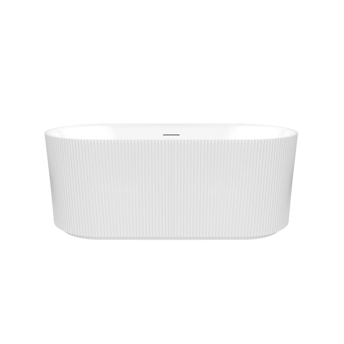 MAAX - Tori 59" x 32" x 23 Acrylic Freestanding Center Drain Bathtub in Gloss White