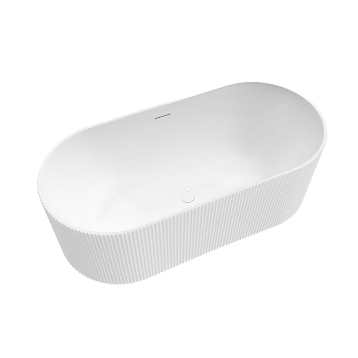 MAAX - Tori Matte 67" x 32" x 23 Acrylic Freestanding Center Drain Bathtub in Matte White