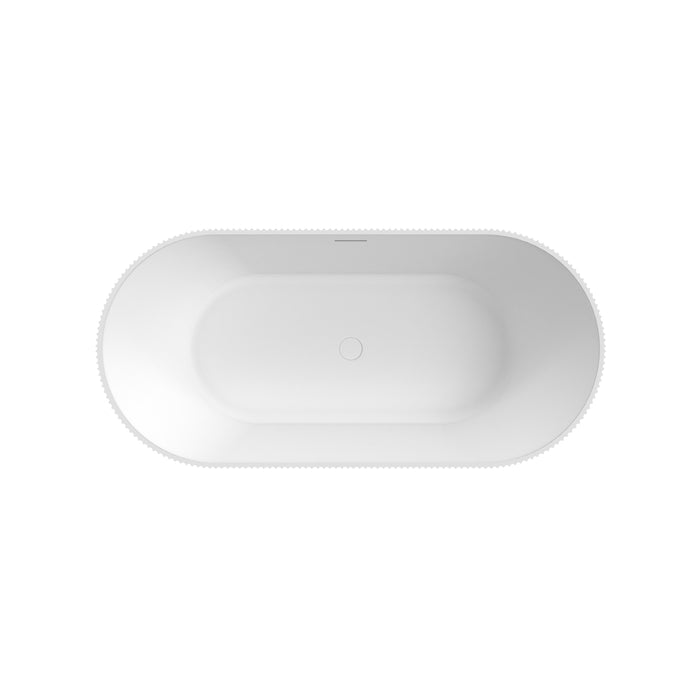 MAAX - Tori Matte 67" x 32" x 23 Acrylic Freestanding Center Drain Bathtub in Matte White