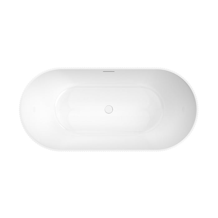 MAAX - Tori 67" x 32" x 23 Acrylic Freestanding Center Drain Bathtub in Gloss White