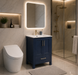 ROSE- 24"x18" Navy Blue , Solid Wood Floor Standing Modern Bathroom Vanity - Construction Commodities Supply Inc.