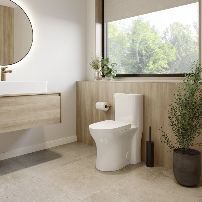 Neptune Florence One Piece 4.1/6L Dual Flush Elongated Toilet White ** PICKUP IN STORE ONLY**