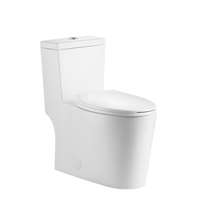 Neptune Prague One Piece 4.1/6L Dual Flush Elongated Toilet White ** PICKUP IN STORE ONLY**