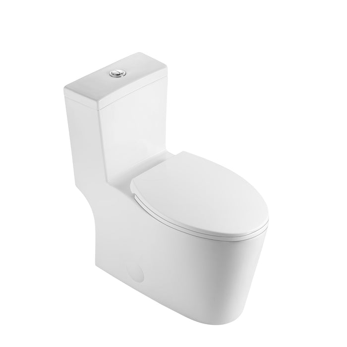 Neptune Prague One Piece 4.1/6L Dual Flush Elongated Toilet White ** PICKUP IN STORE ONLY**