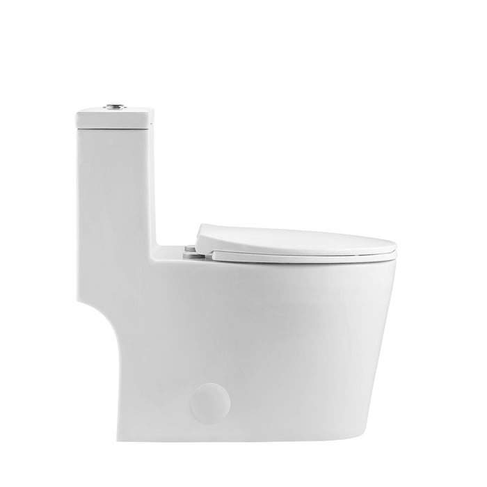 Neptune Prague One Piece 4.1/6L Dual Flush Elongated Toilet White ** PICKUP IN STORE ONLY**