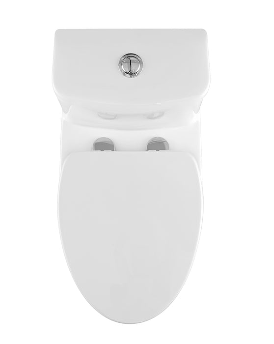 Neptune Zen One Piece 4.1/6L Dual Flush Elongated Toilet White ** PICKUP IN STORE ONLY**
