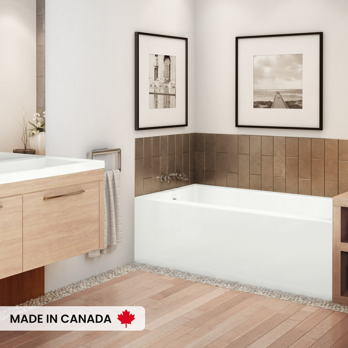 MAAX Rubix 30 x 60  , AFR Acrylic Alcove Right-Hand Drain Bathtub in White ** PICK UP IN STORE ONLY **