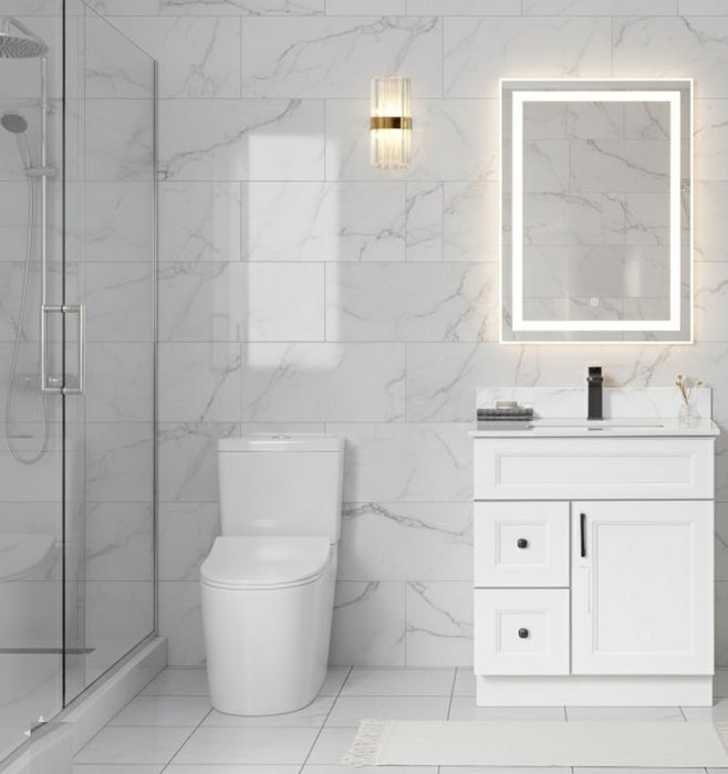 Nova- 30" Bathroom Vanity (7 colors) With Quartz Countertop / Left Side Drawers