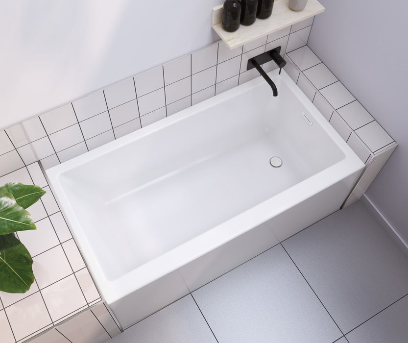 MAAX Rubix 60in.W x 32in.D x 20 3/8H, AFR Acrylic Alcove Left-Hand Drain Bathtub in White** PICK UP IN STORE ONLY **