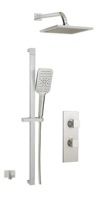 AQUABRASS - SHOWER FAUCET U02 – 2 WAY SHOWER SYSTEM INCLUDING ROUGH IN ( Chrome, Brushed Nickel )