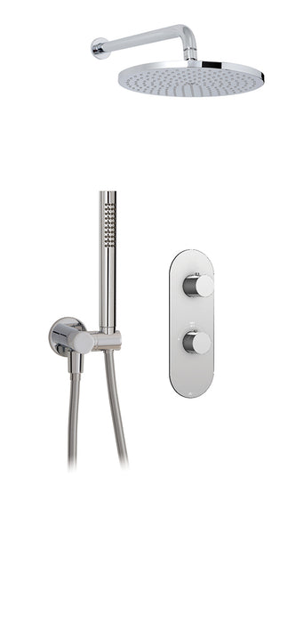 AQUABRASS - SHOWER FAUCET U03 – 2 WAY SHOWER SYSTEM INCLUDING ROUGH IN ( Chrome, Brushed Nickel )