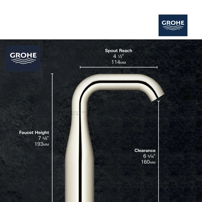 GROHE - Essence New  Single Hole Single-Handle M-Size Bathroom Faucet 4.5 L/min (1.2 gpm)