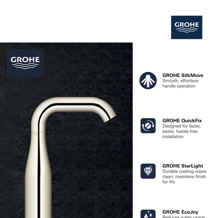 GROHE - Essence New  Single Hole Single-Handle M-Size Bathroom Faucet 4.5 L/min (1.2 gpm)