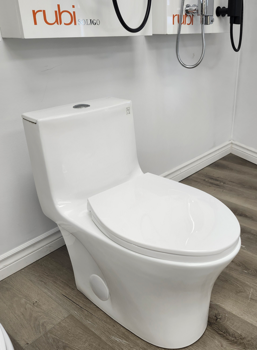 RUBI-RCM130BL , One-Piece White Dual Flush Toilet ** SAME DAY PICK UP IN STORE **