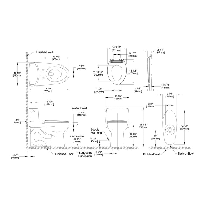 NEW TOTO Ultramax - One Piece 1.28 GPF Toilet Cotton, SEAT INCLUDED** PICK UP IN STORE ONLY ** - Construction Commodities Supply Inc.