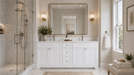 CLASSIC- 60",Double Sink Solid wood Bathroom Vanity (6 COLORS AVAILABLE ) With Quartz Countertop - Construction Commodities Supply Inc.
