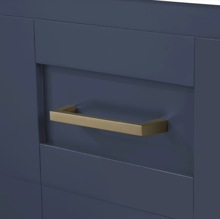 SIENA 36 Inch, Solid Wood Bathroom Vanity with Quartz Countertop, Midnight Blue