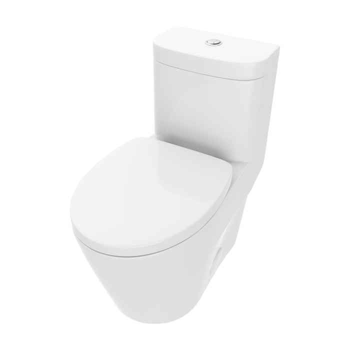 Neptune Zen One Piece 4.1/6L Dual Flush Elongated Toilet White ** PICKUP IN STORE ONLY**