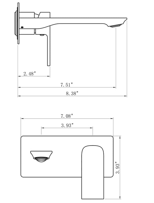 KODAEN-F14127 Wall mount Bathroom Faucet