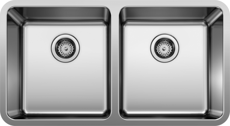 BLANCO - FORMERA U 2 BOWL UNDERMOUNT SINK - STAINLESS STEEL (Min. Cabinet size:36")