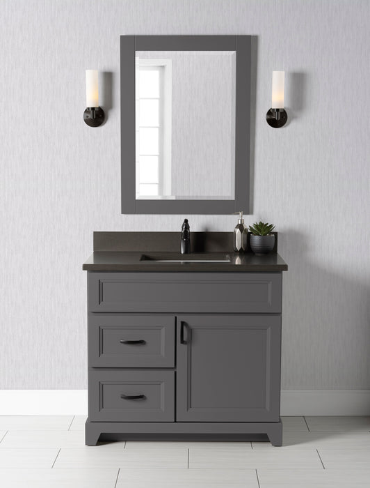 StoneWood / Graphite Grey - 36" Bathroom Vanity With Quartz Countertop