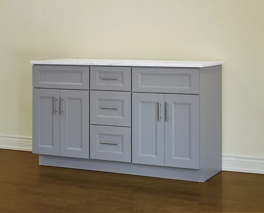 VSD- 60" Double Sink Bathroom Vanity (3 colors) With Quartz Countertop**PICK UP IN STORE ONLY**