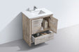 DOLCE - 30" Nature Wood, Quartz Countertop, Floor Standing Modern Bathroom Vanity - Construction Commodities Supply Inc.