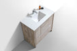 DOLCE- 36" Nature Wood, Quartz Countertop, Floor Standing Modern Bathroom Vanity - Construction Commodities Supply Inc.