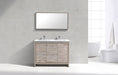 DOLCE- 48" Double Sink, Nature Wood,Quartz Countertop,  Floor Standing Modern Bathroom Vanity - Construction Commodities Supply Inc.