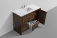 DOLCE- 48" Single Sink, Rose Wood, Quartz Countertop, Floor Standing - Construction Commodities Supply Inc.