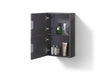 24" High Bathroom Linen Side Cabinets, High Gloss Grey Oak - Construction Commodities Supply Inc.