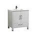 ASL-30 HIGH GLOSS White Cabinet , White Quartz Countertop, Floor Standing Bathroom Vanity - Construction Commodities Supply Inc.