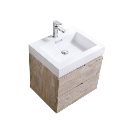 BLISS- 24" Nature Wood, Wall Mount Bathroom Vanity - Construction Commodities Supply Inc.