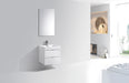 BLISS- 24" High Gloss White, Wall Mount Bathroom Vanity - Construction Commodities Supply Inc.