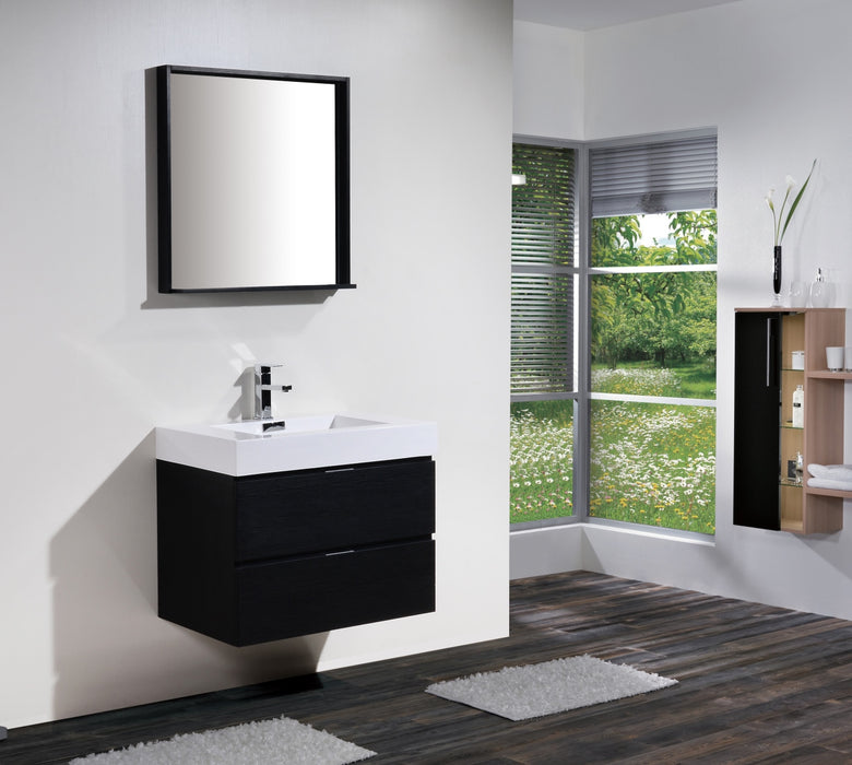 BLISS- 30" Black, Wall Mount Bathroom Vanity - Construction Commodities Supply Inc.