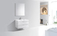 BLISS- 36" High Gloss White, Wall Mount Bathroom Vanity - Construction Commodities Supply Inc.