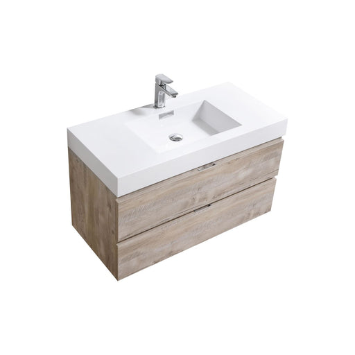 BLISS- 40" Nature Wood, Wall Mount Bathroom Vanity - Construction Commodities Supply Inc.