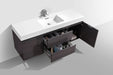 BLISS- 60" High Gloss Grey Oak, Single Sink, Wall Mount Bathroom Vanity - Construction Commodities Supply Inc.