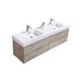BLISS- 72" Nature Wood, Double Sink, Wall Mount Bathroom Vanity - Construction Commodities Supply Inc.