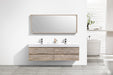 BLISS- 72" Nature Wood, Double Sink, Wall Mount Bathroom Vanity - Construction Commodities Supply Inc.