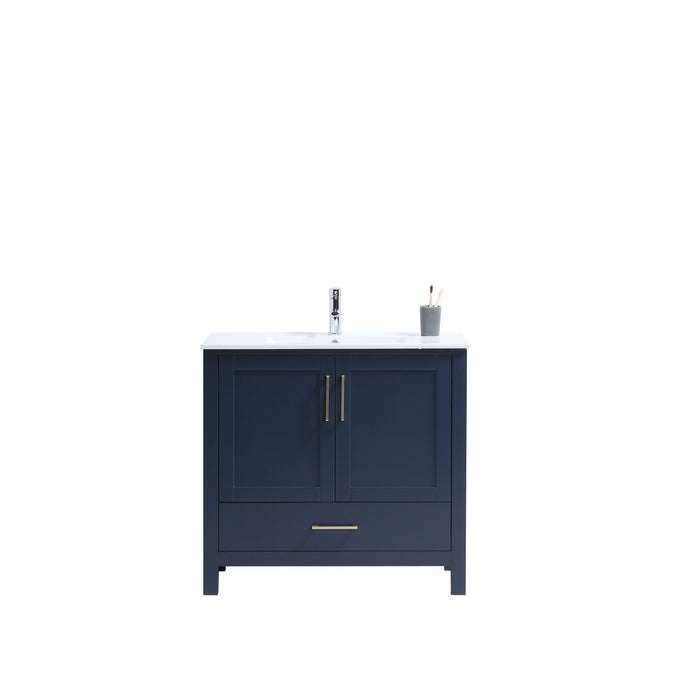CCS201A - 36" Navy Blue, Floor Standing Modern Bathroom Vanity