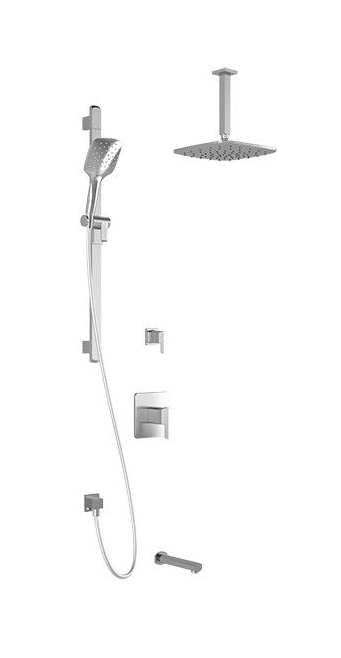 Kalia- GRAFIK TD3 PLUS-  10" shower systems with thermostatic valve - Chrome